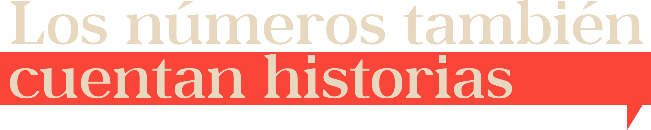 Los números también cuentna historias